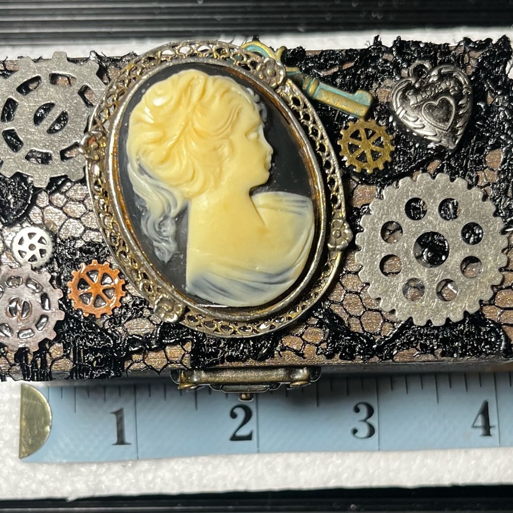 Handmade Steampunk Cameo Box